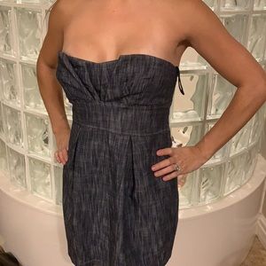 Jean strapless dress